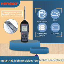 Medidor digital de temperatura y humedad con punto de rocío y sensor de humedad de bulbo húmedo